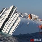 Boat Costa Concordia sinking in Isola del Giglio, Tuscany